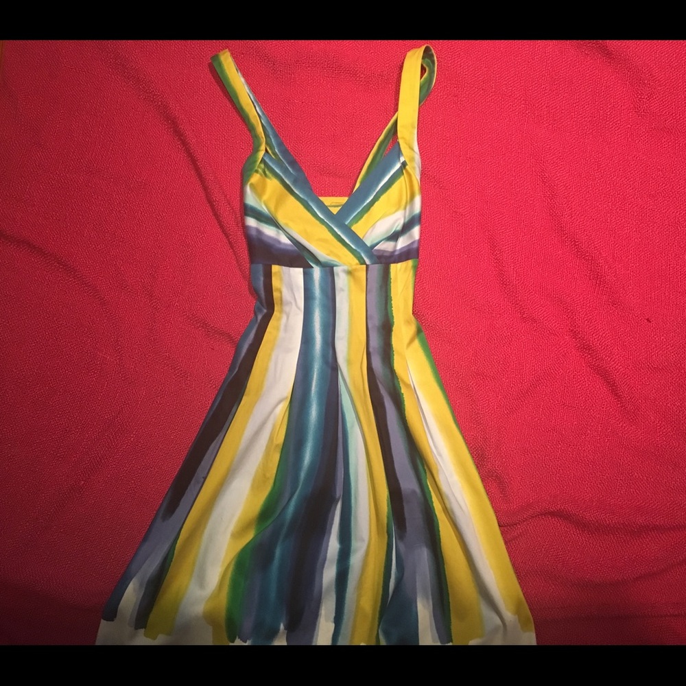 CALVIN KLEIN COLORFUL SUN DRESS, SIZE 6